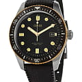 Oris Oris Divers Sixty-Five 01 733 7720 4354-07 4 21 18  01 733 7720 4354-07 4 21 18 механические мужские часы черный циферблат, браслет каучук — вид спереди